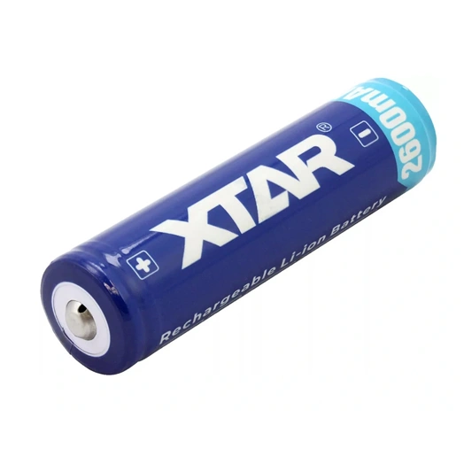 AKKUMULÁTOR XTAR 18650, 3,7V 2600mAH, 6,2A
