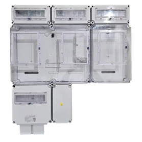 CSATÁRI PLAST PVT 7590 Á-V-H FM-K ÁK 2X1 / 2X3 FÁZISÚ + VEZ. + H TAR. + ELM FÖLDK. FOGYASZTÁS MÉRŐ SZEKRÉNY FÖLDKÁBELES