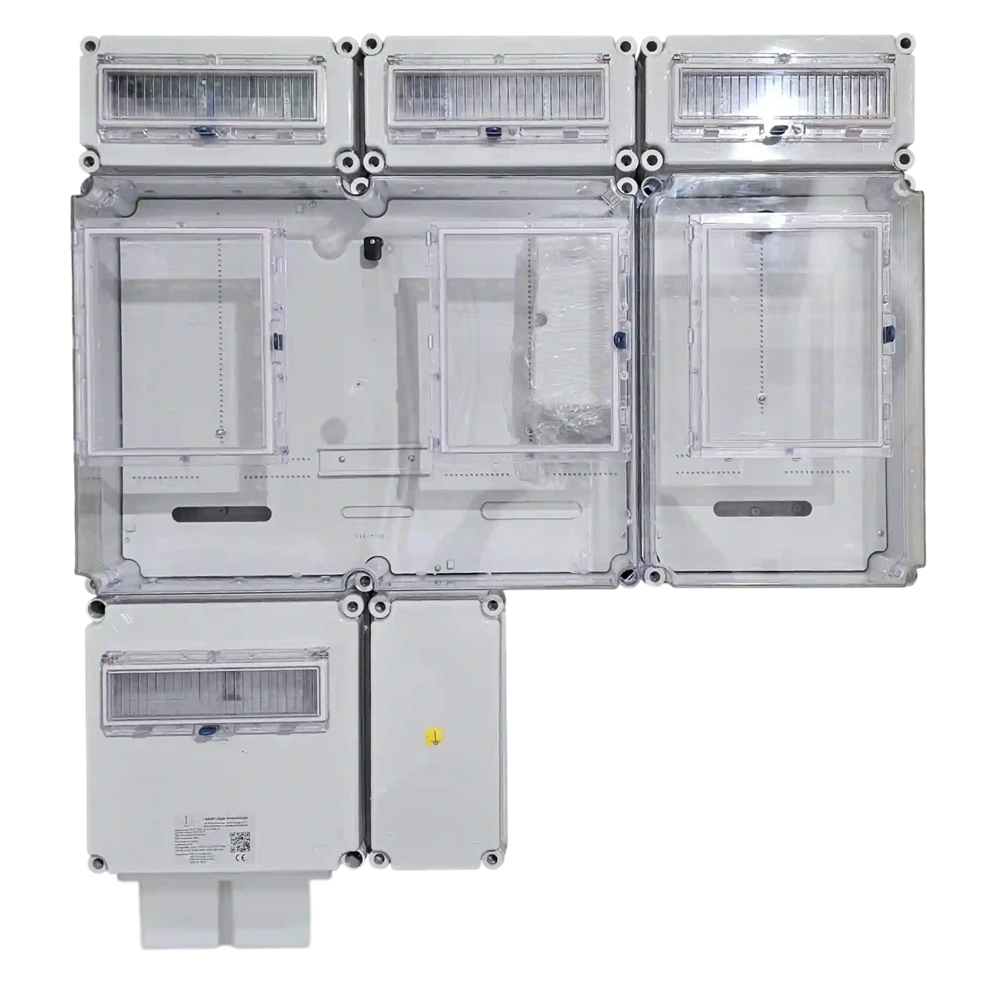 CSATÁRI PLAST PVT 7590 Á-V-H FM-K ÁK 2X1 / 2X3 FÁZISÚ + VEZ. + H TAR. + ELM FÖLDK. FOGYASZTÁS MÉRŐ SZEKRÉNY FÖLDKÁBELES