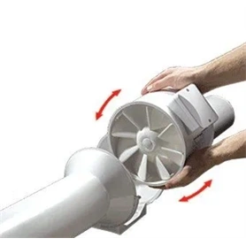 CSŐVENTILÁTOR (FÉLRADIÁLIS) TT MIX 160 MŰANYAGHÁZAS, KÉT FOKOZATÚ 514/398 M3/H