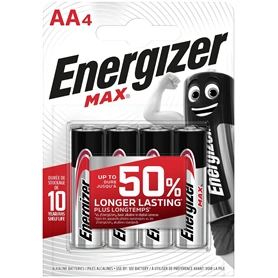 ENERGIZER MAX ALKÁLI CERUZA ELEM AA B4 (4DB/CSOMAG) (EMAA)