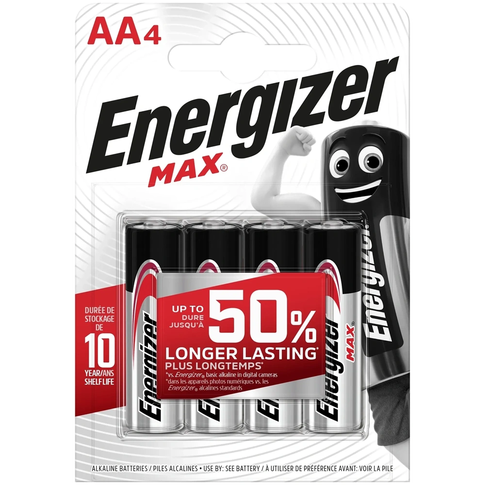 ENERGIZER MAX ALKÁLI CERUZA ELEM AA B4 (4DB/CSOMAG) (EMAA)