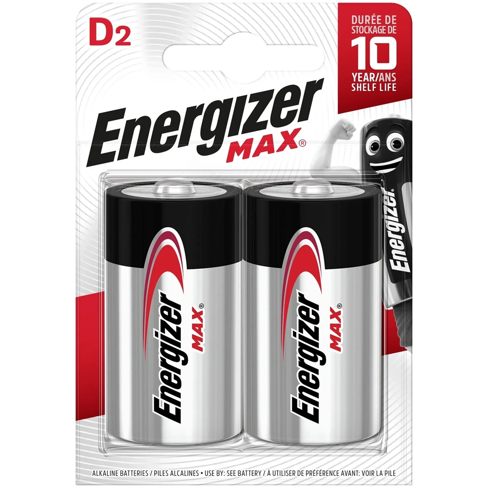 ENERGIZER MAX ALKÁLI GÓLIÁT ELEM D B2 (2DB/CSOMAG) (EMD)