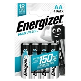 ENERGIZER MAX PLUS ALKÁLI CERUZA ELEM AA B4 (4DB/CSOMAG) (EMPAA)