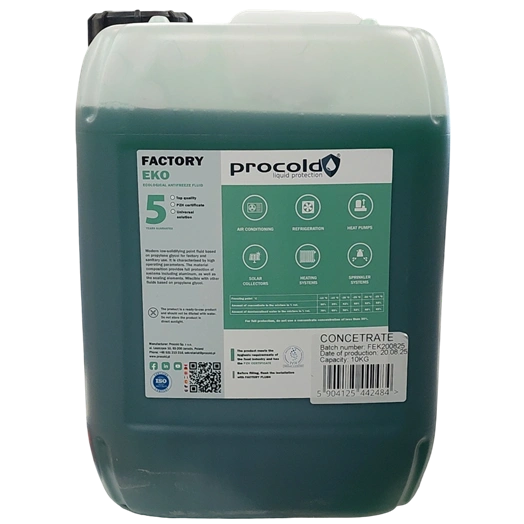 FAGYÁLLÓ PROPILÉNGLIKOL FACTORY EKO-K 10 KG ÉLELMISZER IPARI ZÖLD +BALL GKS MPG