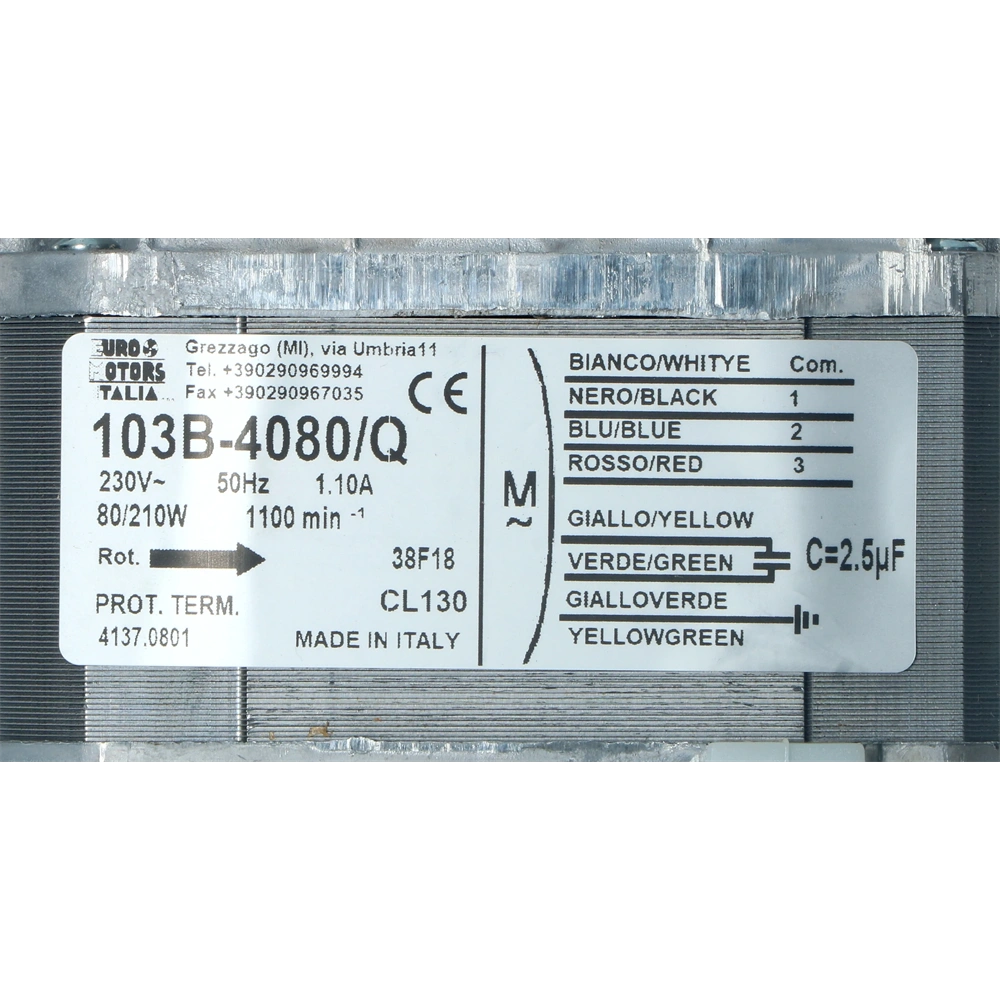 FAN-COIL MOTOR 103B-4080/Q (DUPLA TENGELYES) (101B-4085/2Q KIVÁLTÓJA)