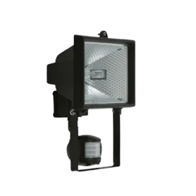 HALOGÉN REFLEKTOR 150W + MOZGÁS ÉRZÉKELŐ IP44 FEKETE (EL-PIRLA30)