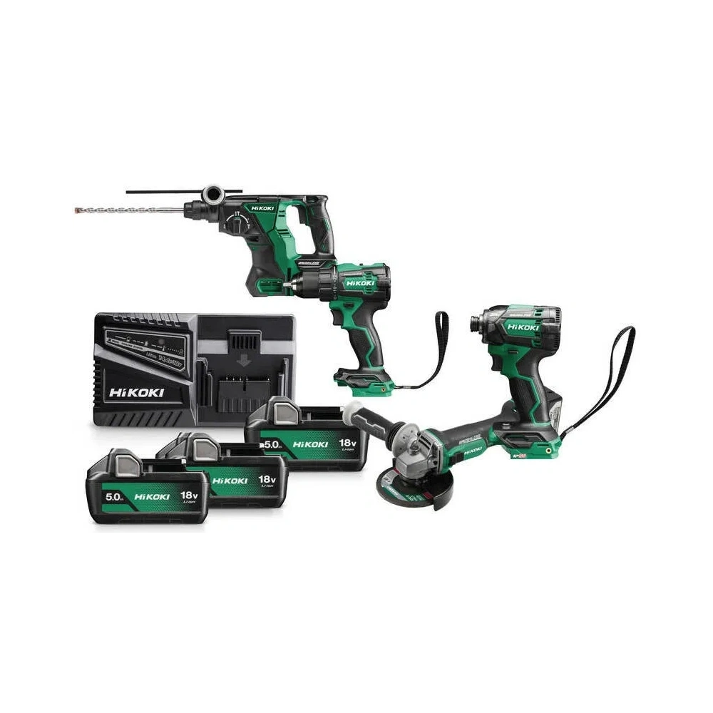 HIKOKI KC18DE-WHZ AKKUS SZETT 18V (DS18DE,WH18DC,G1813DA, DH1826DA,3XBSL1850MA,UC18YFSL) (84672290)