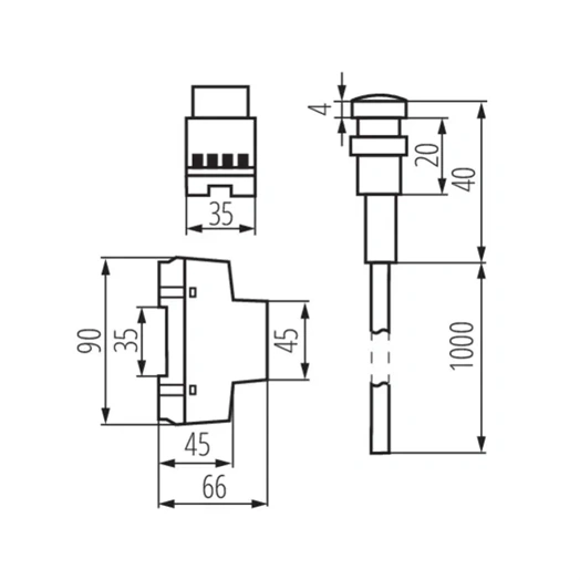 KANLUX ALKONYKAPCSOLÓ TH35 SÍNRE AZ-10A (22370)