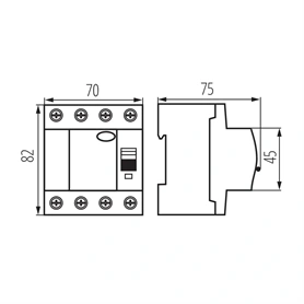 KANLUX IDEAL ÉLETVÉDELMI RELÉ, 2P KRD6-4/40/30 (23184)