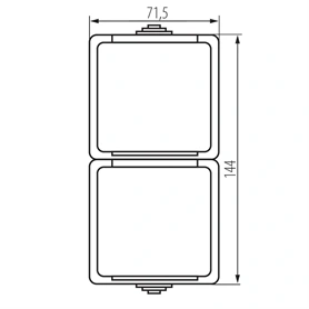 KANLUX TEKNO 05-2228-143 FEK FÜGGŐLEG 27134 DUPLA DUGALJ,GYEREKVÉD.IP54 (27134)