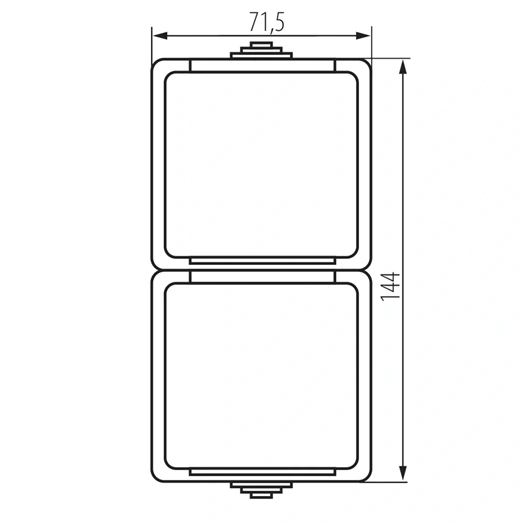 KANLUX TEKNO 05-2228-143 FEK FÜGGŐLEG 27134 DUPLA DUGALJ,GYEREKVÉD.IP54 (27134)