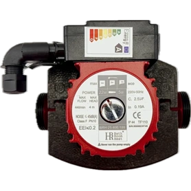 KERINGETŐ SZIVATTYÚ BRH 25-40E, 6/4" CSATLAKOZÁS, 180MM BEÉPÍTÉSI HOSSZ, TMAX 110°C "A" ENERGIAOSZT