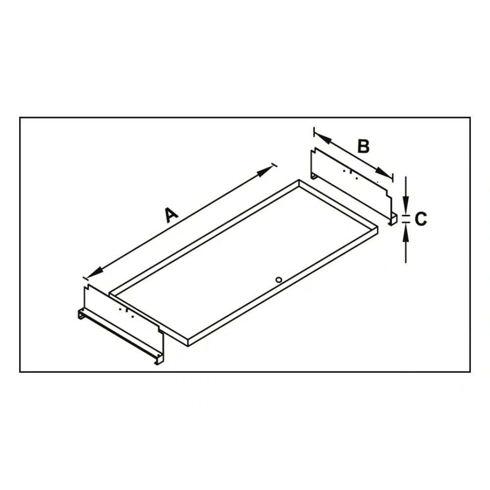 KLÍMA KÜLTÉRI CSEPPTÁLCA BEÉPÍTETT FŰTŐKÁBELLEL, TERMOSZTÁTTAL/HŐFOKSZABÁLYZÓVAL 1100X550 MM (SCD300070)