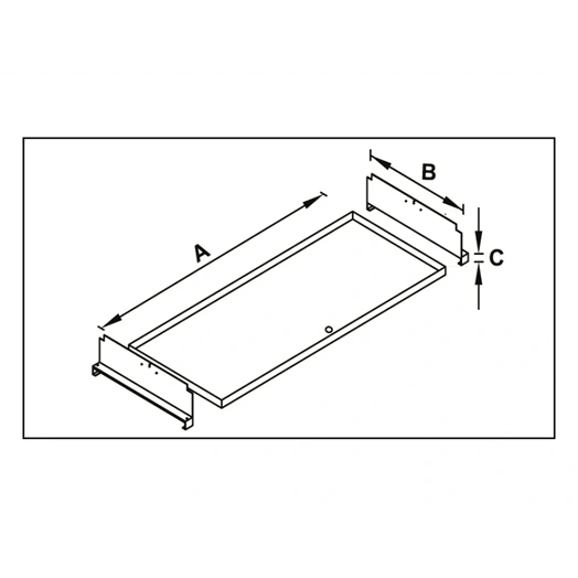 KLÍMA KÜLTÉRI CSEPPTÁLCA BEÉPÍTETT FŰTŐKÁBELLEL, TERMOSZTÁTTAL/HŐFOKSZABÁLYZÓVAL 1100X550 MM (SCD300070)