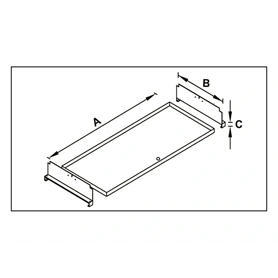 KLÍMA KÜLTÉRI CSEPPTÁLCA BEÉPÍTETT FŰTŐKÁBELLEL, TERMOSZTÁTTAL/HŐFOKSZABÁLYZÓVAL 980X390 MM (SCD300065)