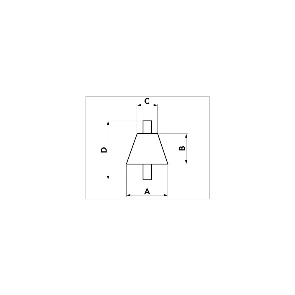 KLÍMA KÜLTÉRI REZGÉSCSILLAPÍTÓ GUMIBAK - TECNOSYSTEMI S3 - 60KG ÖSSZTEHERBÍRÁS4DB/CSOMAG (11100072)