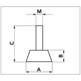 KLÍMA KÜLTÉRI REZGÉSCSILLAPÍTÓ GUMIBAK - TECNOSYSTEMI T1 - 180 KG ÖSSZTEHERBÍRÁS  4 DB/CSOMAG (11100074)