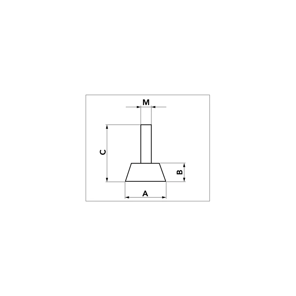 KLÍMA KÜLTÉRI REZGÉSCSILLAPÍTÓ GUMIBAK - TECNOSYSTEMI T1 - 180 KG ÖSSZTEHERBÍRÁS  4 DB/CSOMAG (11100074)