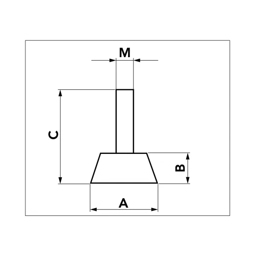KLÍMA KÜLTÉRI REZGÉSCSILLAPÍTÓ GUMIBAK - TECNOSYSTEMI T1 - 180 KG ÖSSZTEHERBÍRÁS  4 DB/CSOMAG (11100074)