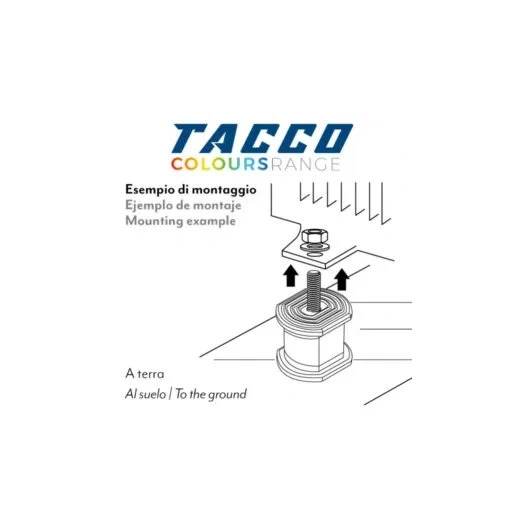KLÍMA KÜLTÉRI REZGÉSCSILLAPÍTÓ GUMIBAK - VECAMCO TACCO PIROS - 350KG ÖSSZTEHERBÍRÁS 4DB/CSOMAG