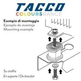 KLÍMA KÜLTÉRI REZGÉSCSILLAPÍTÓ GUMIBAK - VECAMCO TACCO ZÖLD - 100KG ÖSSZTEHERBÍRÁS 4DB/CSOMAG (9898 037B)