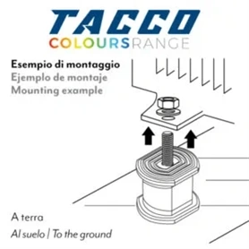 KLÍMA KÜLTÉRI REZGÉSCSILLAPÍTÓ GUMIBAK - VECAMCO TACCO ZÖLD - 100KG ÖSSZTEHERBÍRÁS 4DB/CSOMAG (9898 037B)