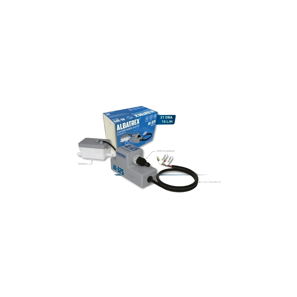 KONDENZVÍZ SZIVATTYÚ ALBATREX MINI PUMPA 15L/H 21 DBA SZÜRKE (AL-325)