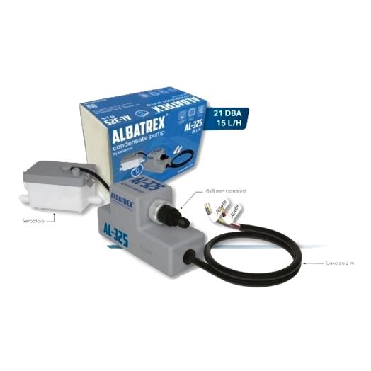 KONDENZVÍZ SZIVATTYÚ ALBATREX MINI PUMPA 15L/H 21 DBA SZÜRKE (AL-325)