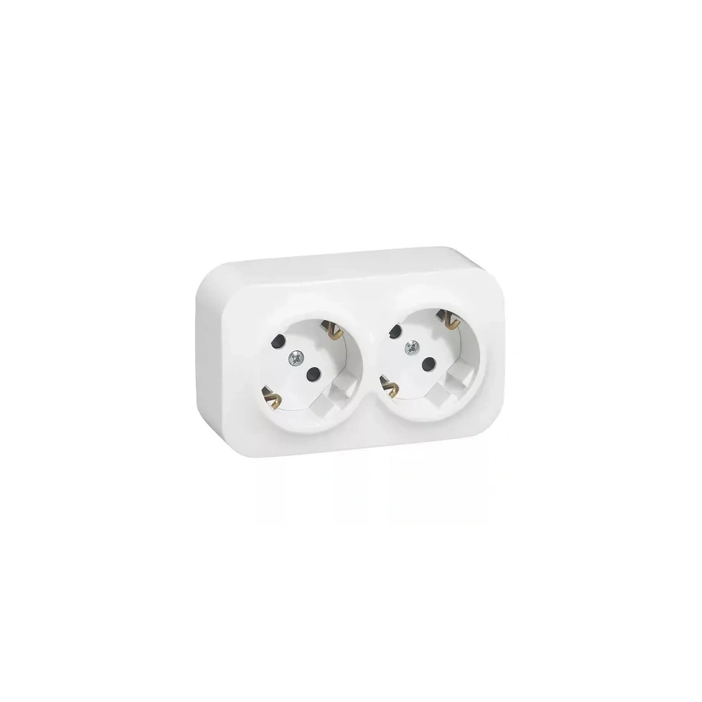 LEGRAND FORIX 2X2P+F FÖLDELT ALJZAT IP20 FEHÉR 16A 250V FALON KÍVÜLI 45°-BAN ELFORGATOTT 782413