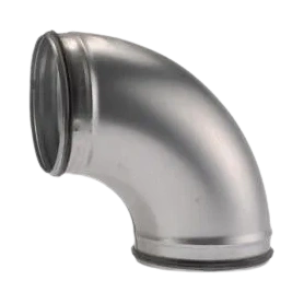 LÉGTECHNIKAI KÖNYÖKIDOM 90° PRÉSELT FÉM GUMIS (BDSG 90 100) 100MM