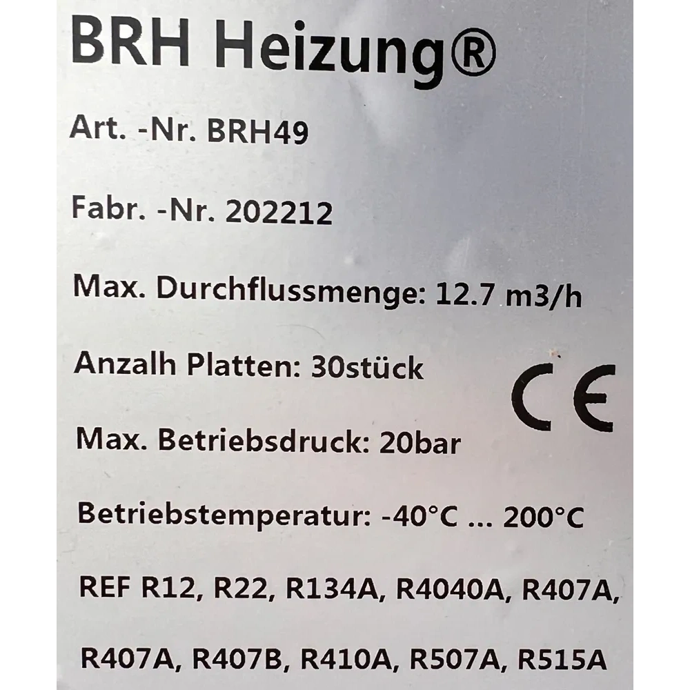 LEMEZES HŐCSERÉLŐ KIS ELLENÁLLÁSÚ,30LEMEZ,12,7M3/H,4X1",124X304X85MM FELÜLET:0,9M2 (BRH049)