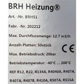 LEMEZES HŐCSERÉLŐ KIS ELLENÁLLÁSÚ,50LEMEZ,12,7M3/H,4X1",124X304X133MM FELÜLET:1,8M2