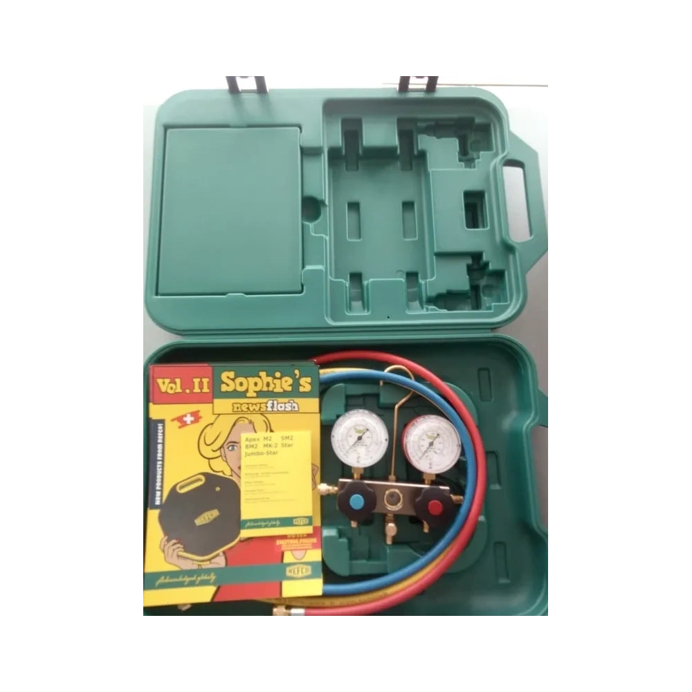 MANOMÉTER SZERVÍZ KÉSZLET REFCO BM2-3-DS-R32 3DB TÖMLŐVEL KOFFERBEN 4686947