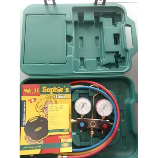 MANOMÉTER SZERVÍZ KÉSZLET REFCO BM2-3-DS-R32 3DB TÖMLŐVEL KOFFERBEN 4686947