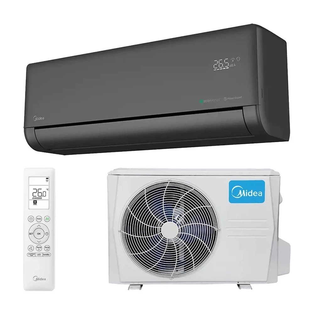 MIDEA SOLSTICE SOL-12-BL-SP (EZB-12RD6-I / EZ-12RD6H-O) KLÍMA MONO OLDALFALI SZETT FEKETE 3,5 KW