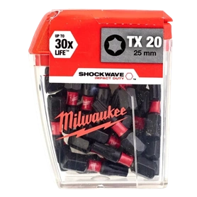 MILWAUKEE BIT TX20 SHOCKWAVE 25 MM (25DB/CSOMAG) (4932430875)