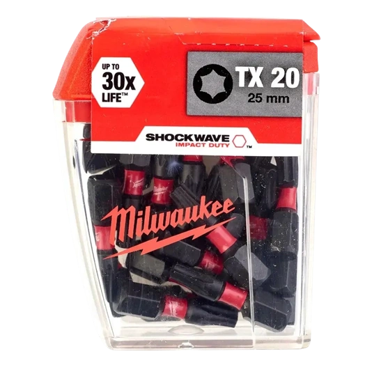 MILWAUKEE BIT TX20 SHOCKWAVE 25 MM (25DB/CSOMAG) (4932430875)