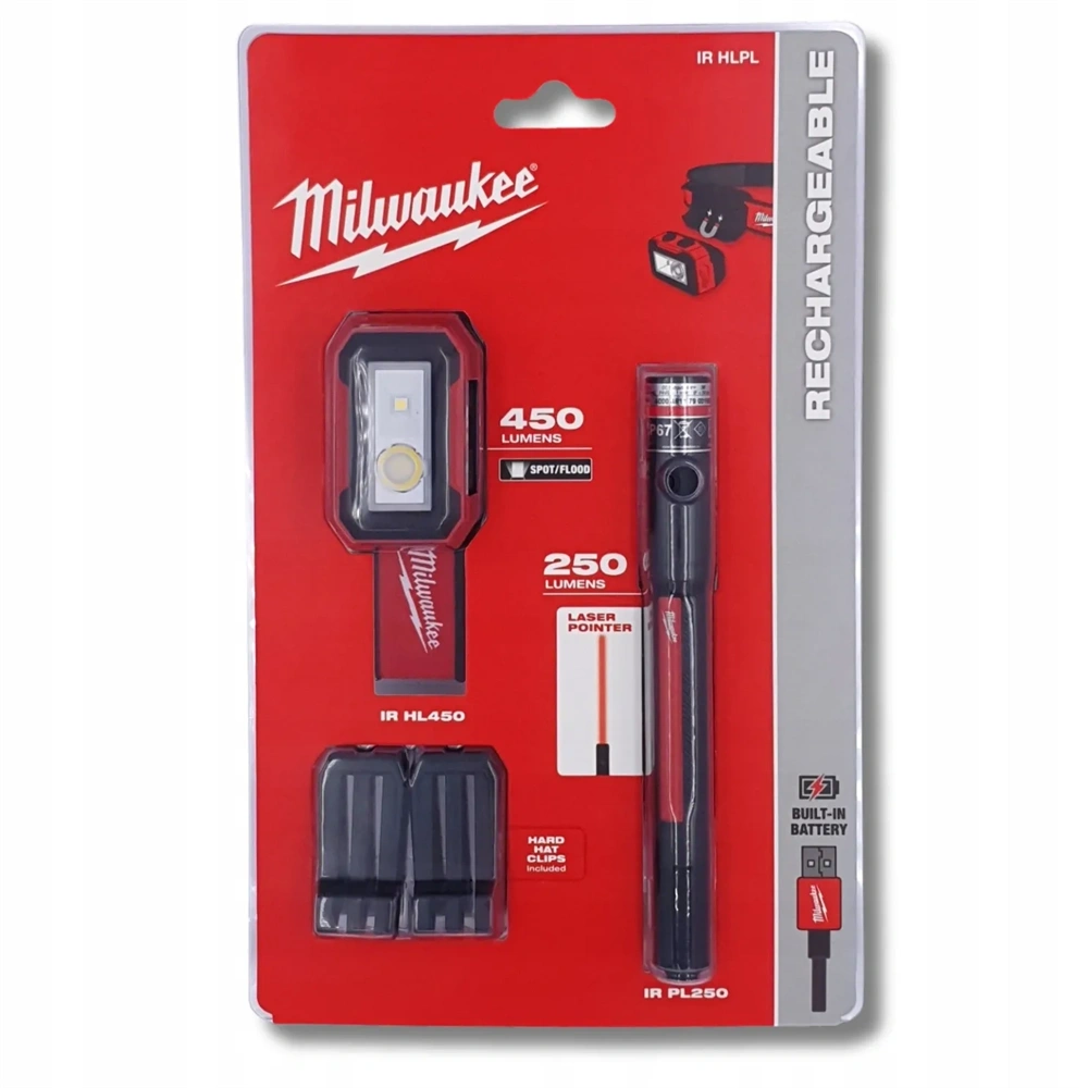 MILWAUKEE ÚJRATÖLTHETŐ LÁMPA SZETT IR HLPL (4933492104)