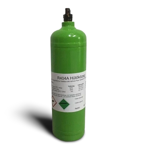 REGENERÁLT R404A HŰTŐKÖZEG ÚJRATÖLTHETŐ PALACKBAN 1L (0,79 KG/PALACK) GWP 3922