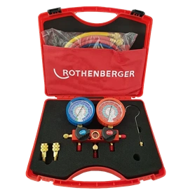 ROTHENBERGER MANOMÉTER CSAPTELEP KÉSZLET (3 DB TÖMLŐVEL, KOFFERBEN) R32 R410A (170559 S3)