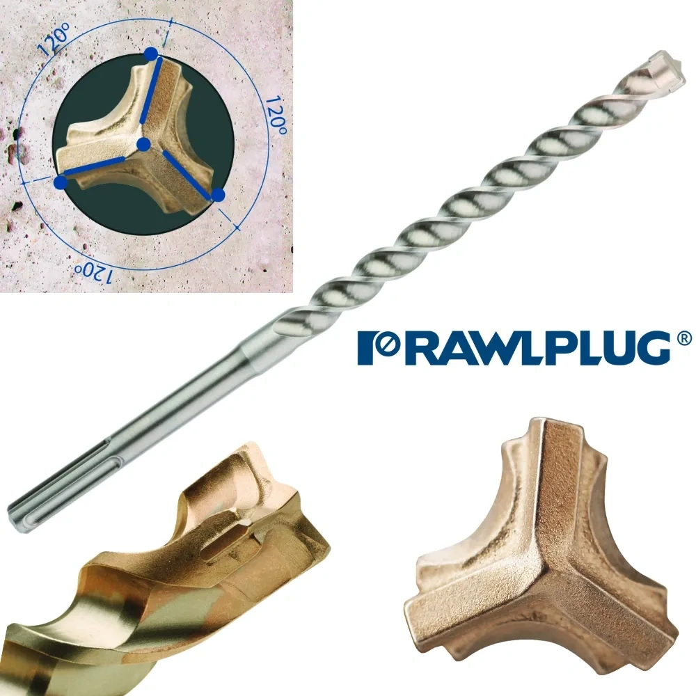SDS-PLUS 3 ÉLŰ FÚRÓSZÁR RAWL BETONVAS-HOZ 10X150/210 MM 61277