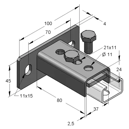 SINTALP MEFA 35 MM KERESZT KIVITEL HORGANYZOTT (080213502)