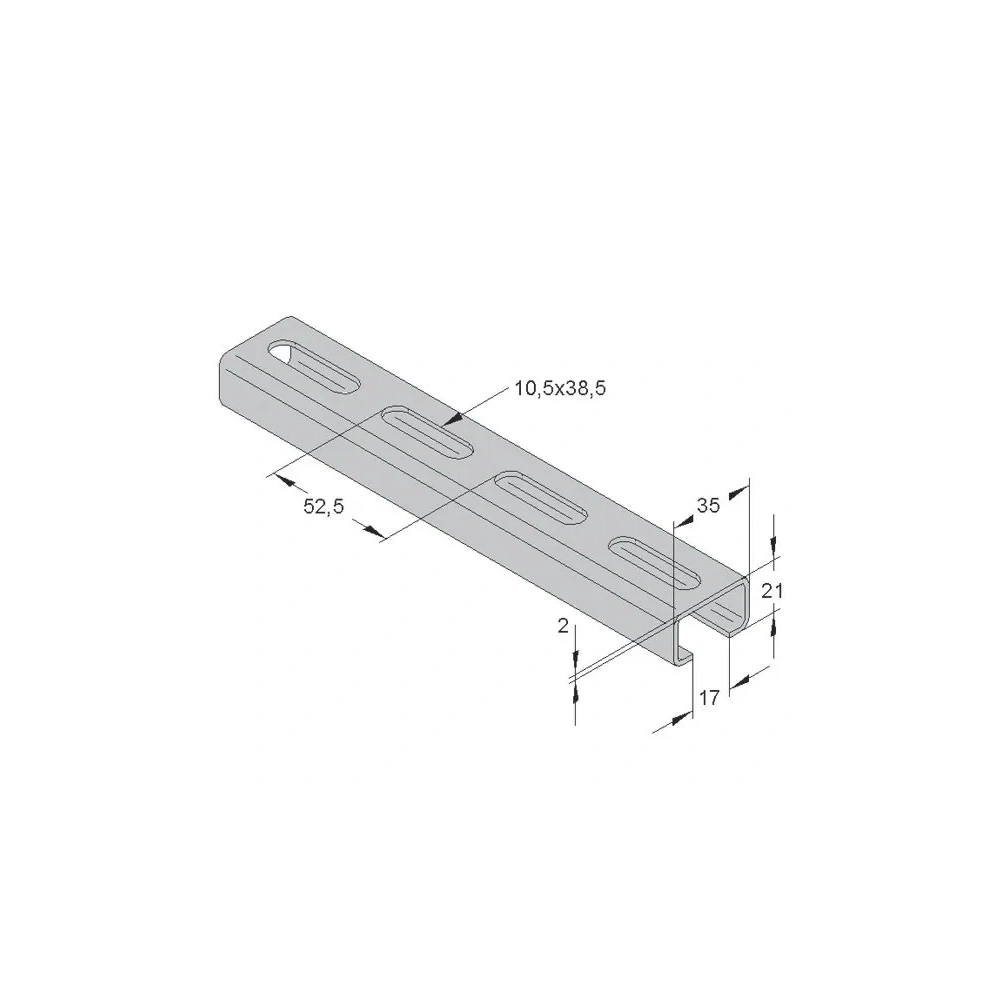 SZERELŐSÍN MEFA 35/21/2 MM TÜZIHORGANYZOTT 2M/SZÁL (0800022)