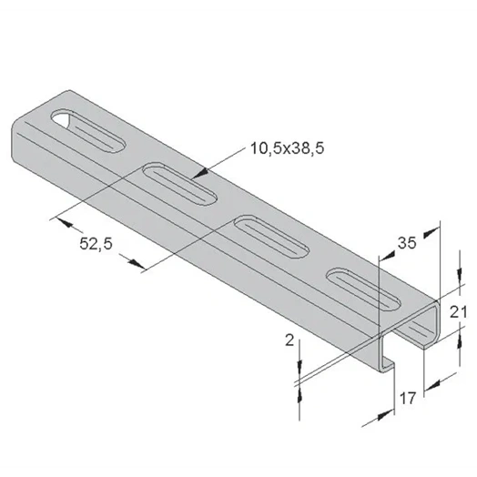SZERELŐSÍN MEFA 35/21/2 MM TÜZIHORGANYZOTT 2M/SZÁL (0800022)