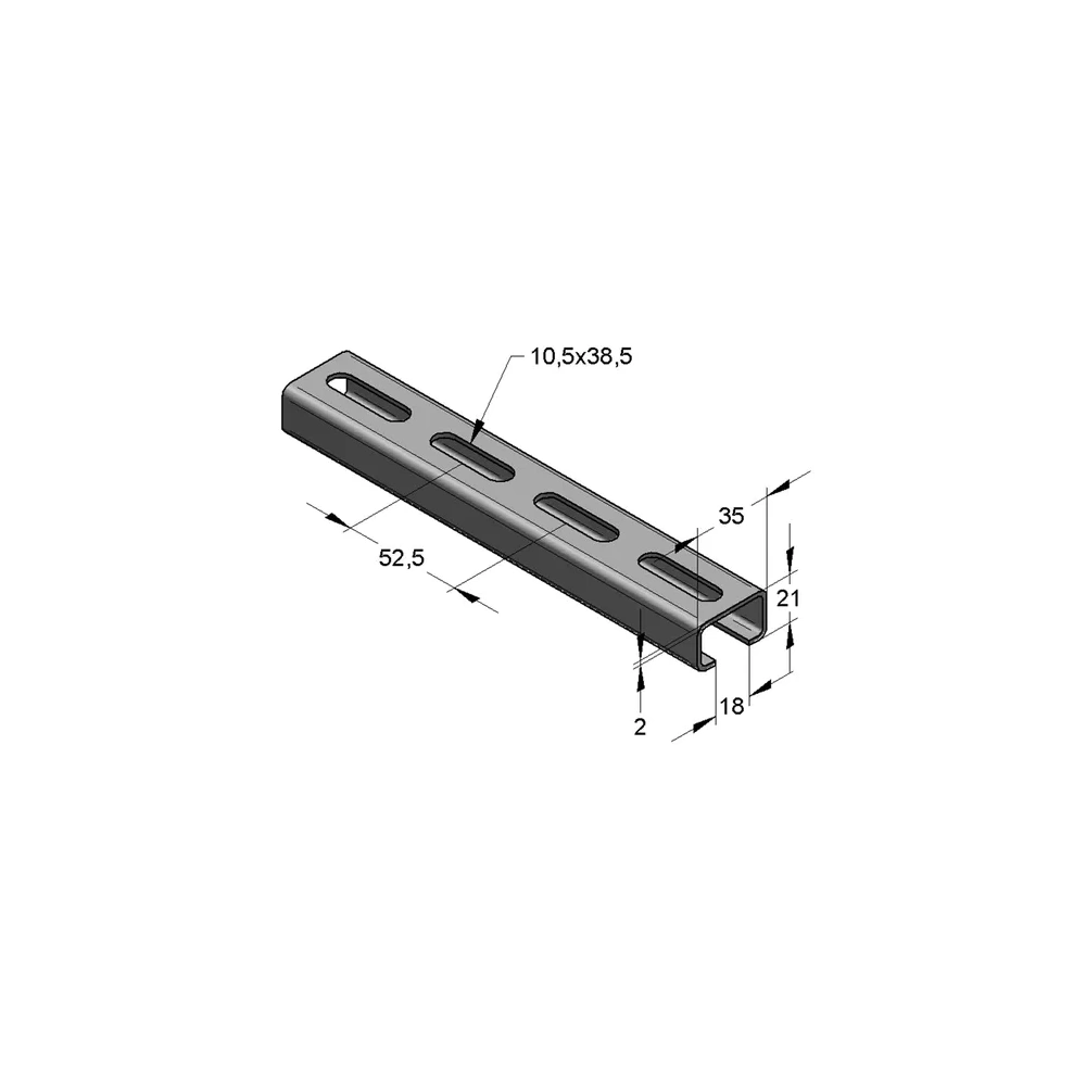 SZERELŐSÍN MEFA 35/21/2 MM TÜZIHORGANYZOTT 2M/SZÁL (0800022)