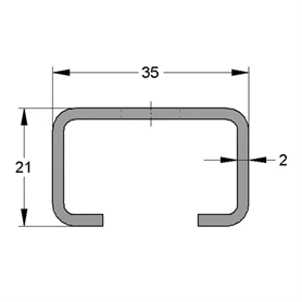 SZERELŐSÍN MEFA 35/21/2 MM TÜZIHORGANYZOTT 2M/SZÁL (0800022)