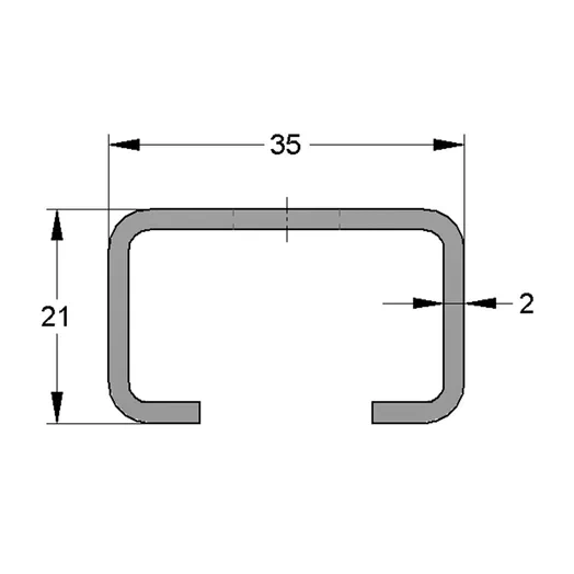SZERELŐSÍN MEFA 35/21/2 MM TÜZIHORGANYZOTT 2M/SZÁL (0800022)