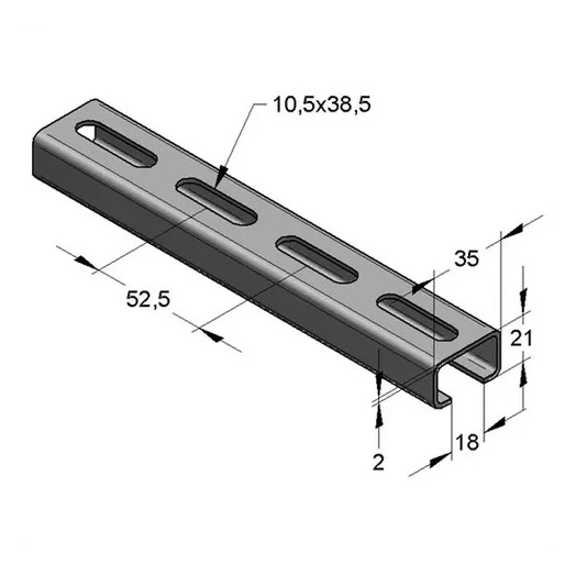SZERELŐSÍN MEFA 35/21/2 MM TÜZIHORGANYZOTT 3M/SZÁL (0800023)