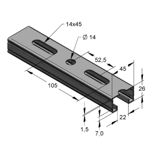 SZERELŐSÍN MEFA 45/26/1,5 MM TÜZIHORGANYZOTT 3M/SZÁL (08202630)